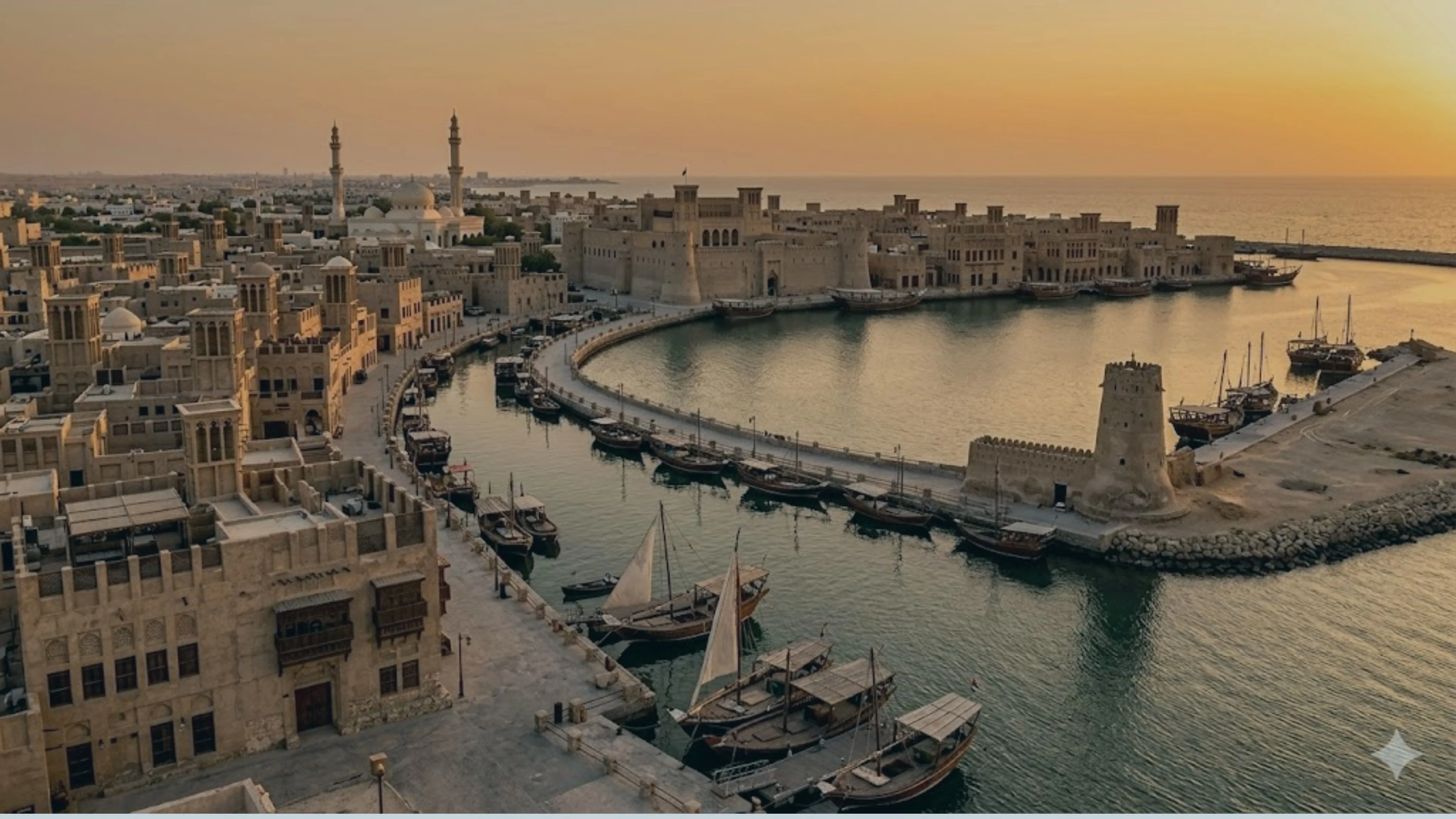 Historic Jubail waterfront background