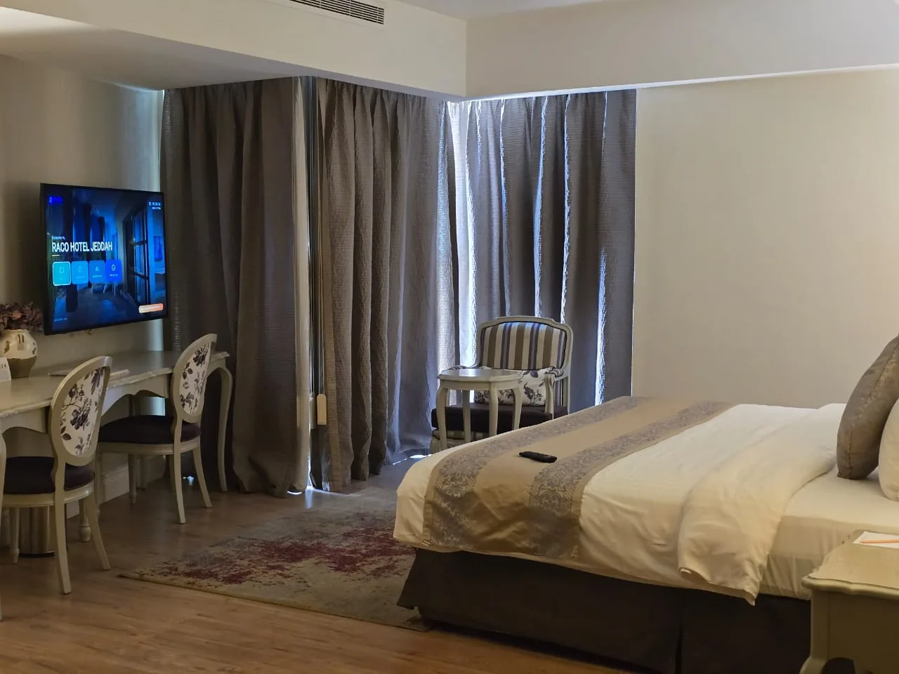 Jubail workforce-accommodation reference depicting guest Room IPTV Experience at Raco Hotel Jeddah - Raco Hotel Jeddah
