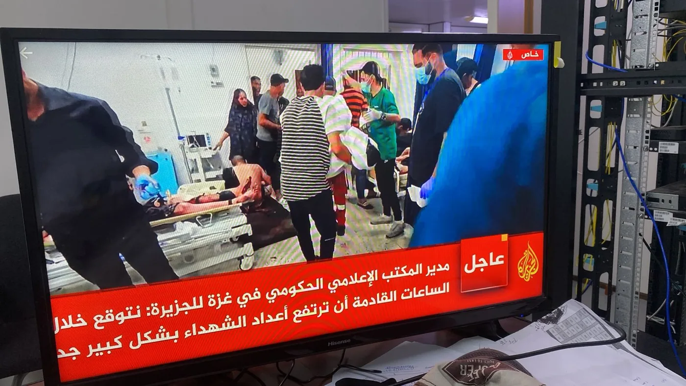 Jubail workforce-accommodation reference depicting live TV News Channel Testing - Tecnicas Reunidas Labour Camp